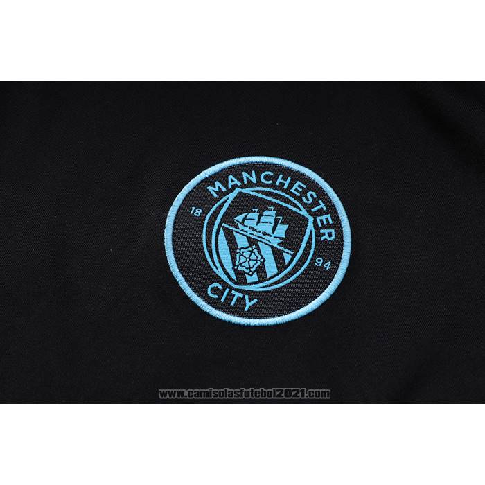 Fato de Treino Manchester City Manga Curta 2022-2023 Preto - Calcas Curta